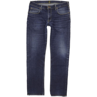 Lee Blake Men Blue Straight Regular Stretch Jeans W36 L33