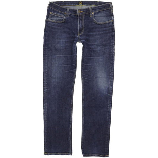 Lee Blake Men Blue Straight Regular Stretch Jeans W36 L33