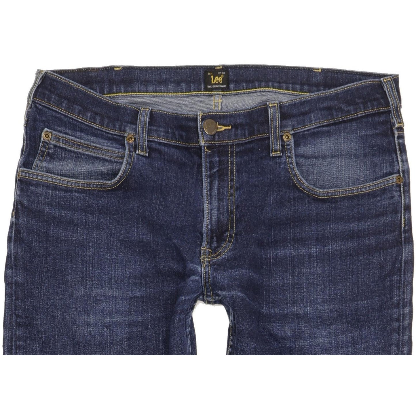 Lee Blake Men Blue Straight Regular Stretch Jeans W36 L33