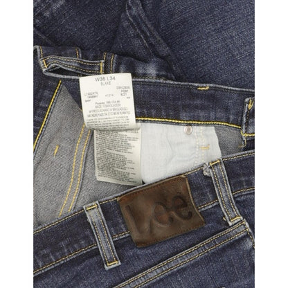 Lee Blake Men Blue Straight Regular Stretch Jeans W36 L33