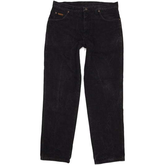 Wrangler Indiana Men Black Straight Regular Jeans W36 L33