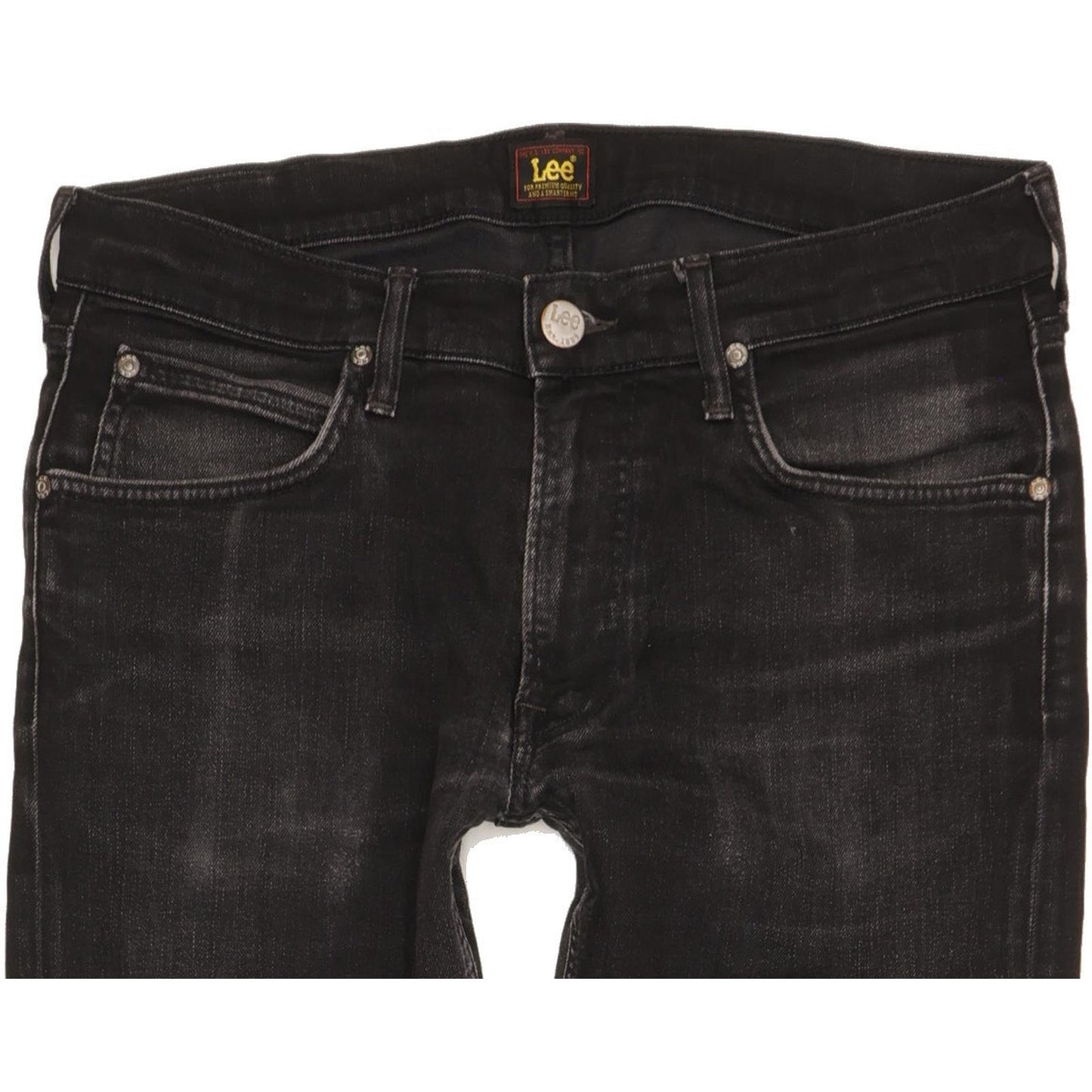 Lee Luke Men Black Skinny Slim Stretch Jeans W32 L34