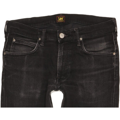 Lee Luke Men Black Skinny Slim Stretch Jeans W32 L34