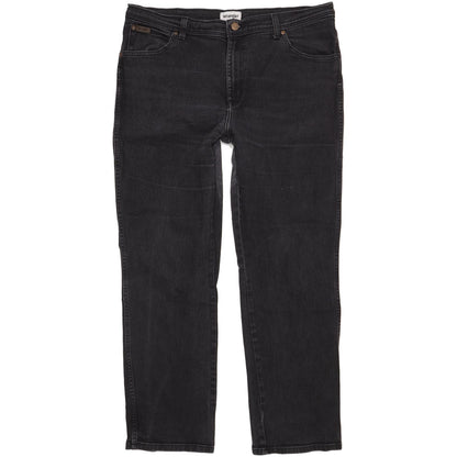 Wrangler Texas Men Black Straight Regular Stretch Jeans W40 L31