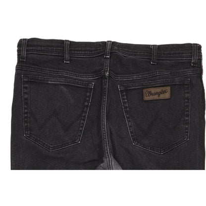 Wrangler Texas Men Black Straight Regular Stretch Jeans W40 L31