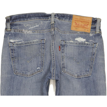 Levi's 511 Men Blue Straight Slim Jeans W32 L32