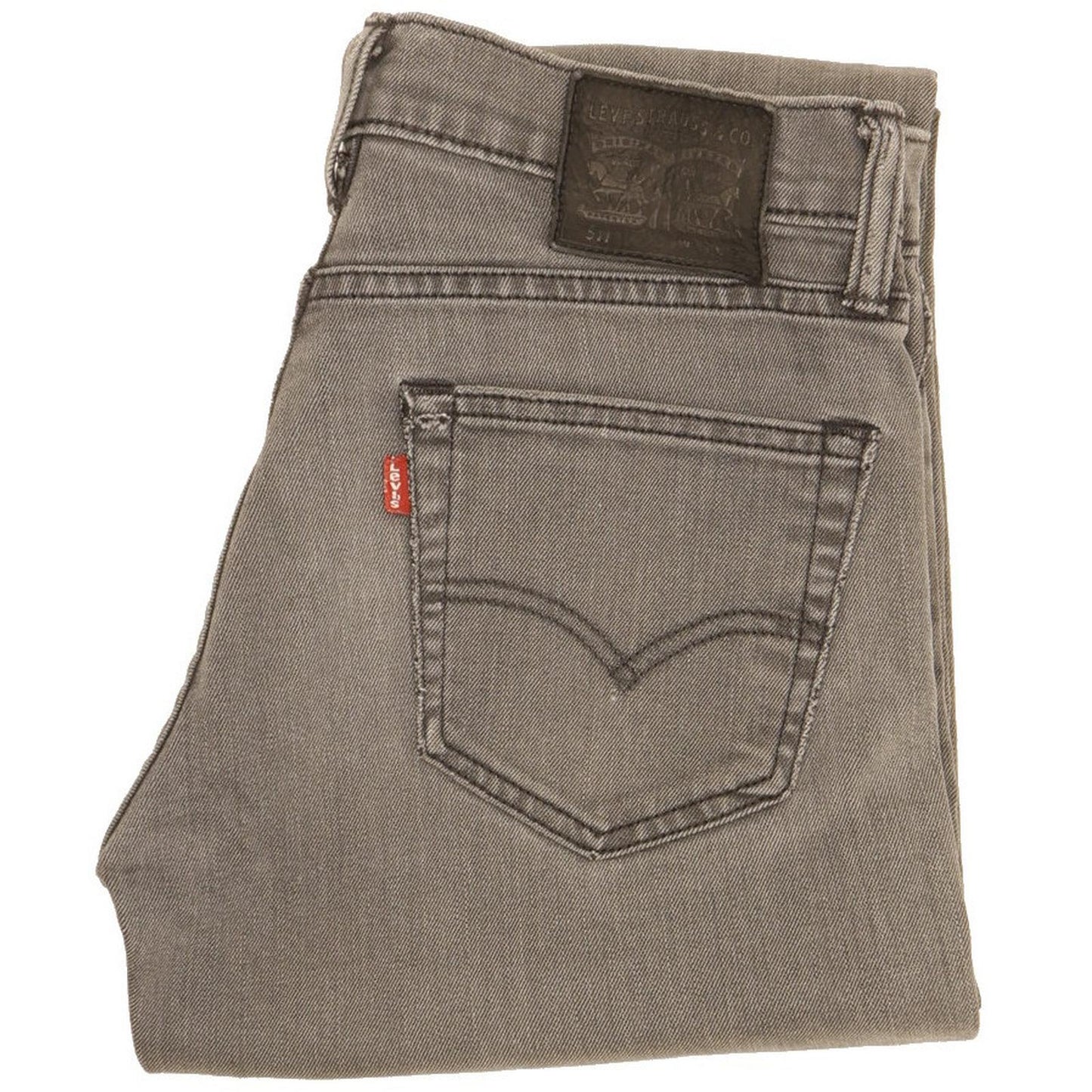 Levi's 511 Men Grey Straight Slim Stretch Jeans W29 L31