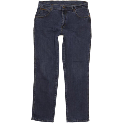 Wrangler Texas Men Blue Straight Regular Stretch Jeans W34 L30