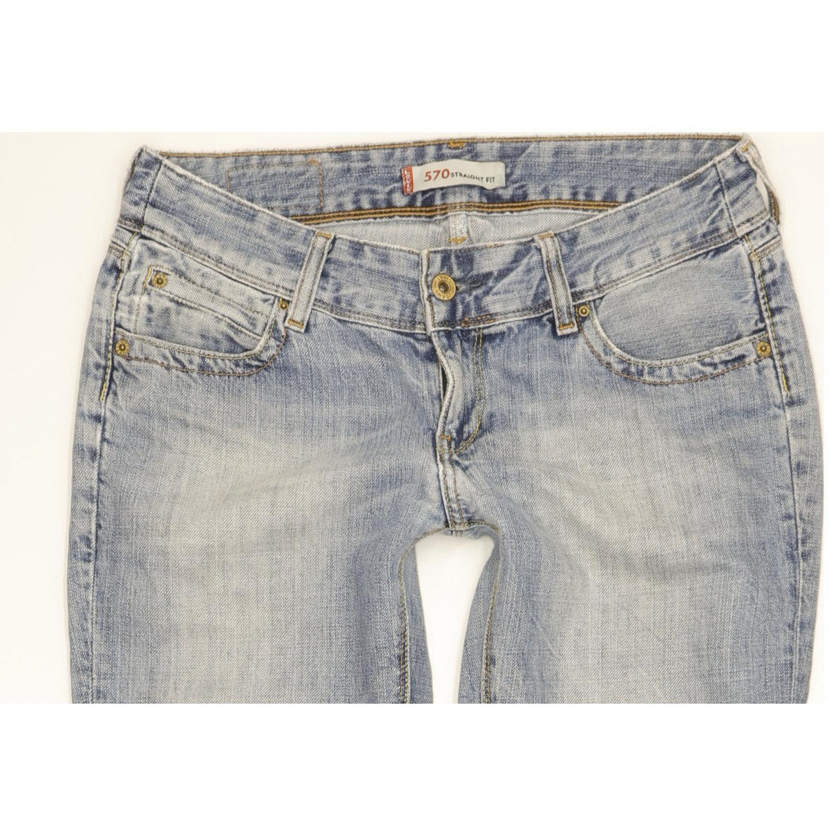 Levi's 570 Women Blue Straight Slim Jeans W29 L30