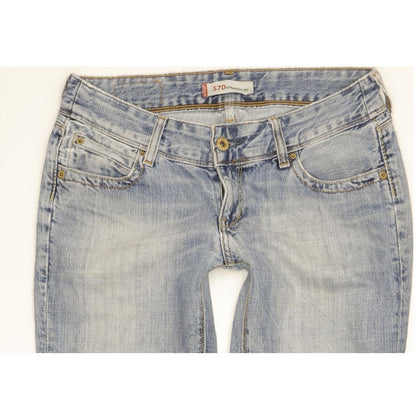 Levi's 570 Women Blue Straight Slim Jeans W29 L30