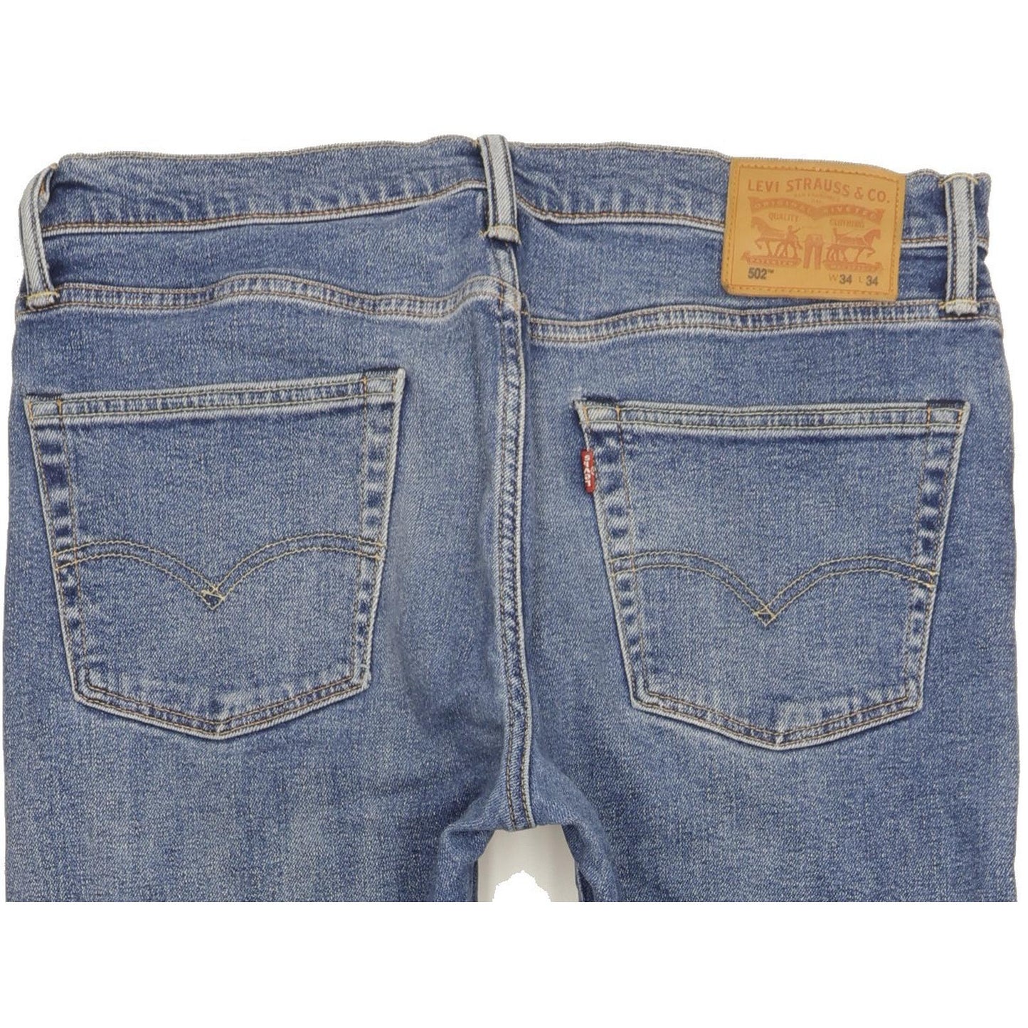Levi's 502 Men Blue Tapered Regular Stretch Jeans W34 L33