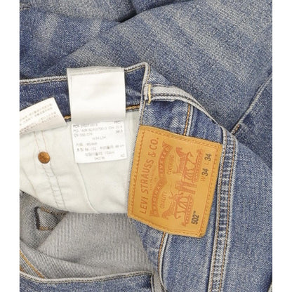 Levi's 502 Men Blue Tapered Regular Stretch Jeans W34 L33