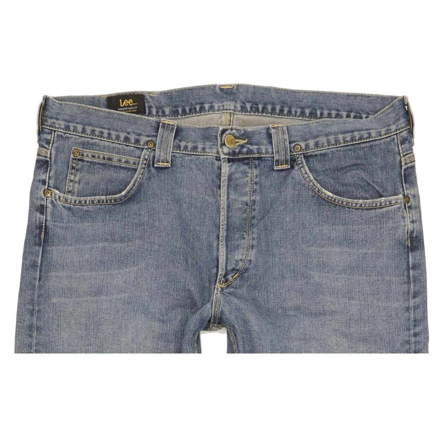 Lee Nash Men Blue Straight Regular Jeans W36 L32