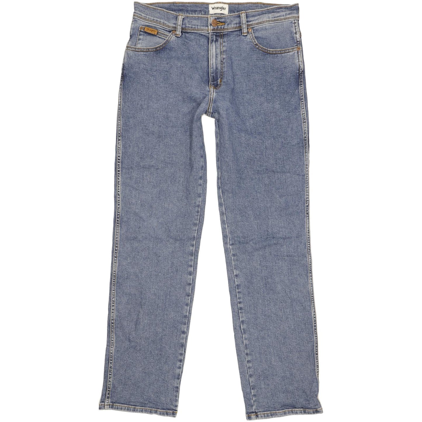 Wrangler Texas Men Blue Straight Regular Stretch Jeans W34 L33