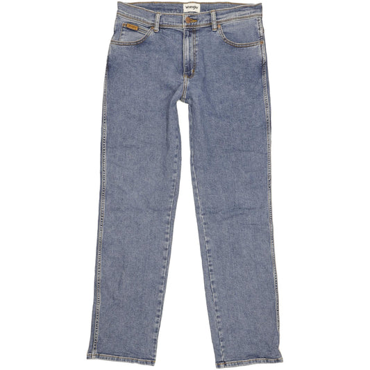 Wrangler Texas Men Blue Straight Regular Stretch Jeans W34 L33