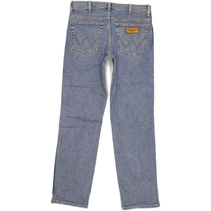 Wrangler Texas Men Blue Straight Regular Stretch Jeans W34 L33