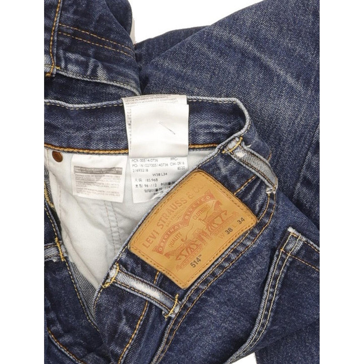 Levi's 514 Men Blue Straight Slim Jeans W38 L34