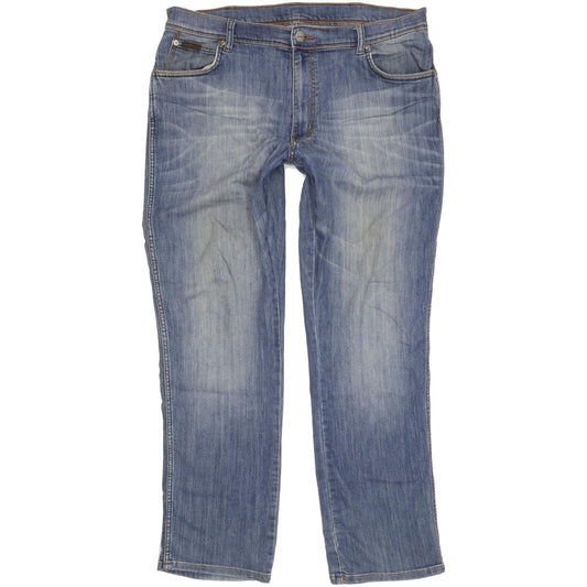 Wrangler Texas Men Blue Straight Regular Stretch Jeans W38 L32