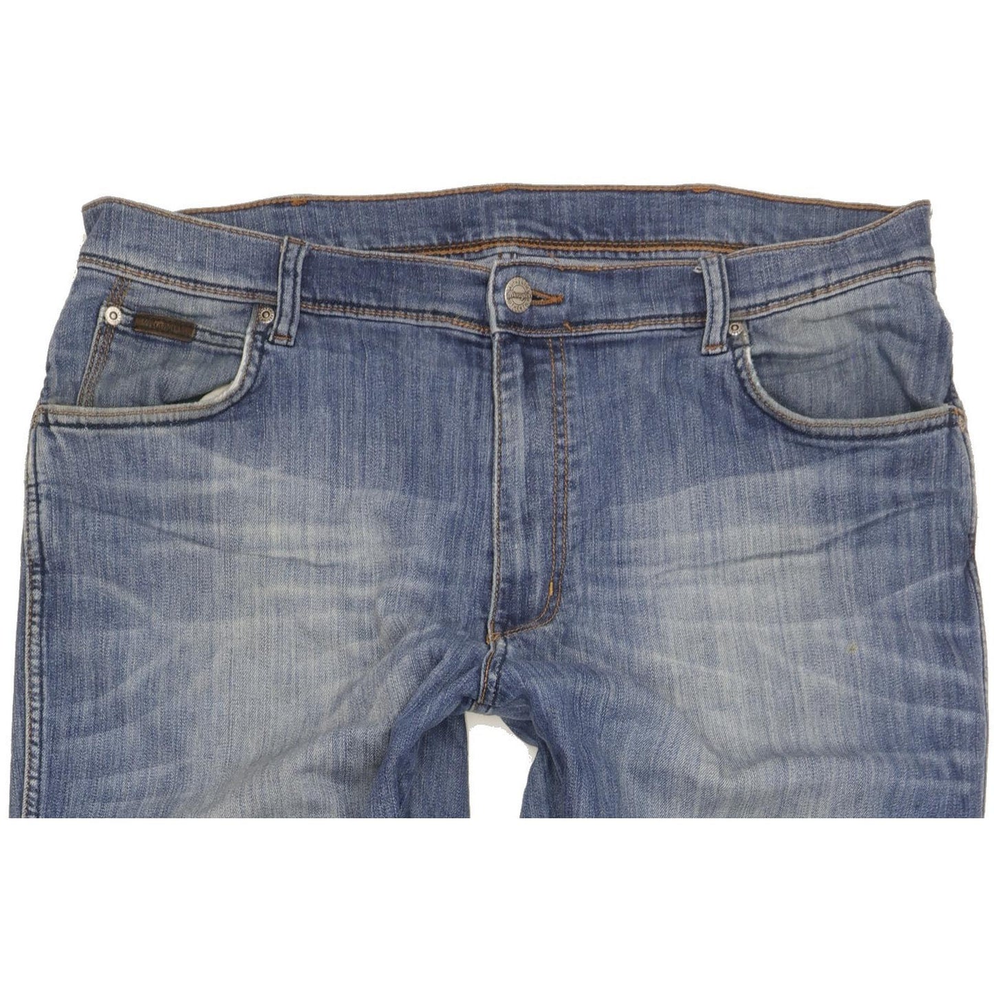 Wrangler Texas Men Blue Straight Regular Stretch Jeans W38 L32