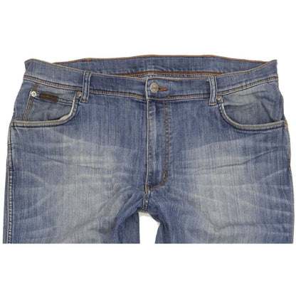 Wrangler Texas Men Blue Straight Regular Stretch Jeans W38 L32