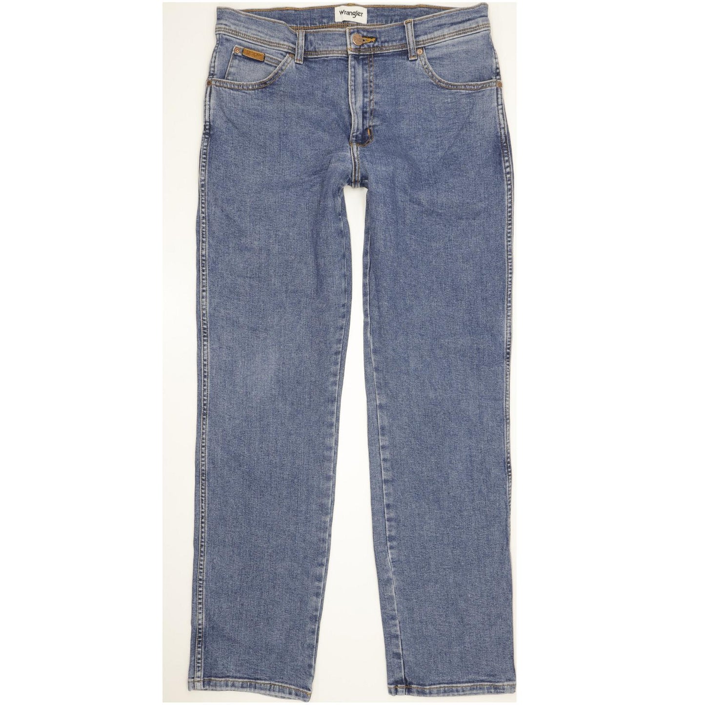 Wrangler Texas Men Blue Straight Regular Stretch Jeans W34 L33