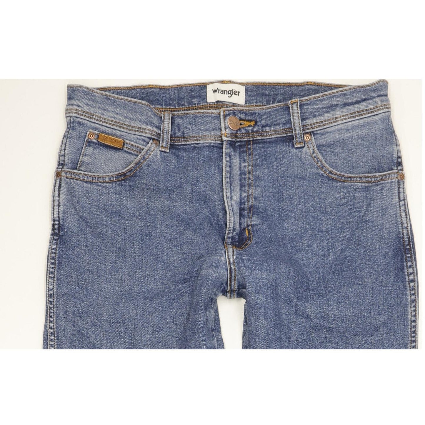 Wrangler Texas Men Blue Straight Regular Stretch Jeans W34 L33