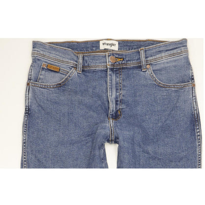 Wrangler Texas Men Blue Straight Regular Stretch Jeans W34 L33