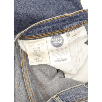 Wrangler Texas Men Blue Straight Regular Stretch Jeans W34 L33