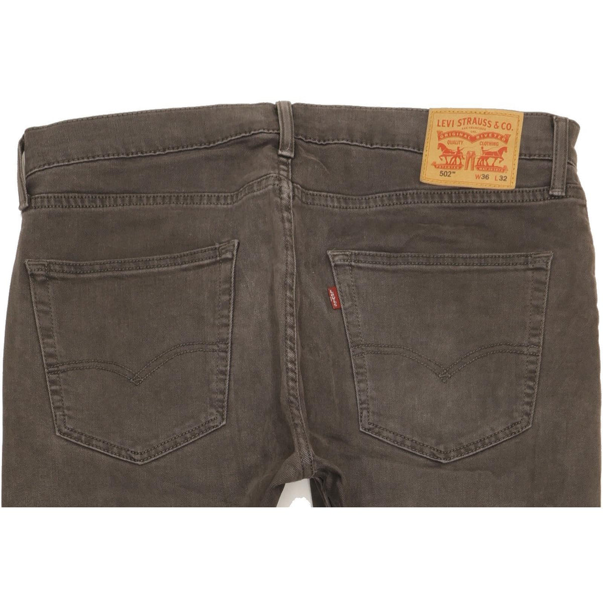 Levi's 502 Men Grey Tapered Regular Stretch Jeans W36 L31