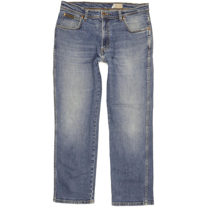 Wrangler Texas Men Blue Straight Regular Stretch Jeans W34 L29