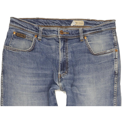 Wrangler Texas Men Blue Straight Regular Stretch Jeans W34 L29