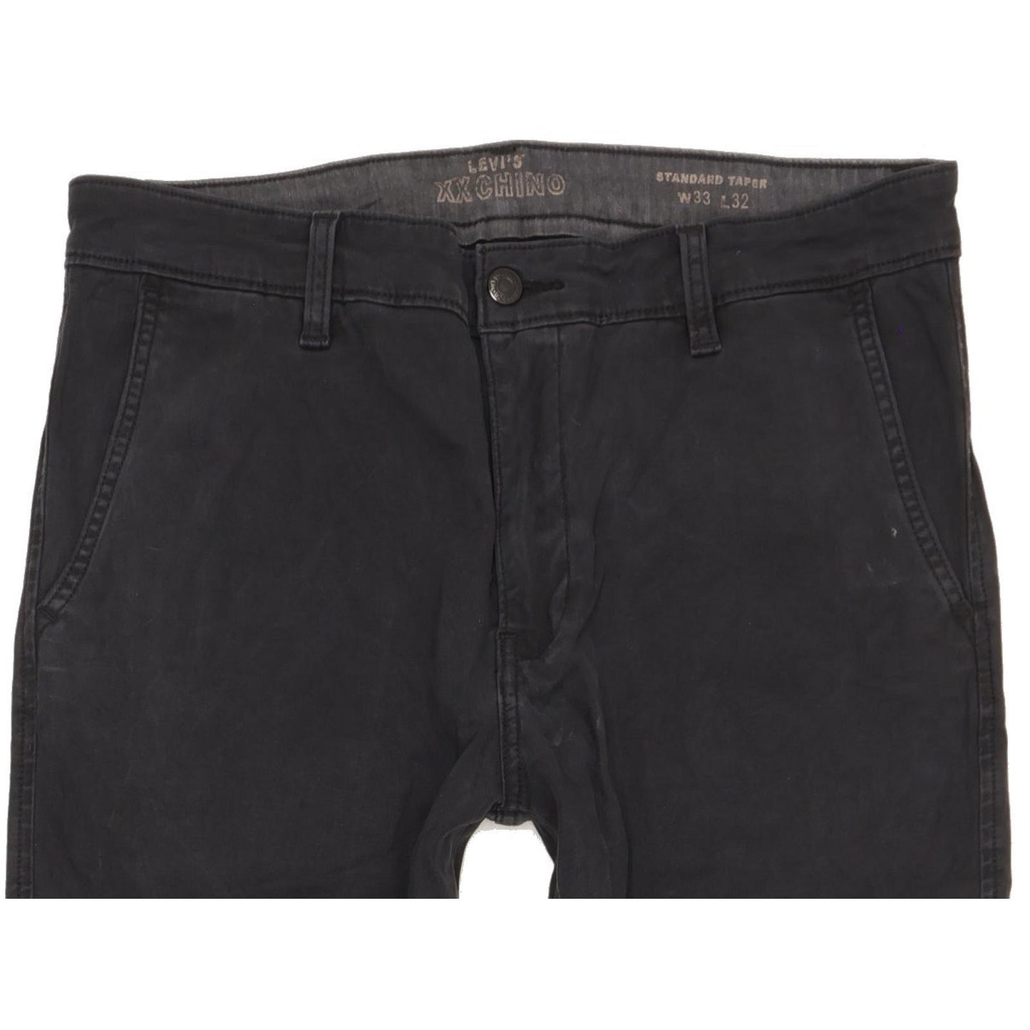 Levi's XX Men Black Tapered Regular Chino Stretch Jeans W33 L31