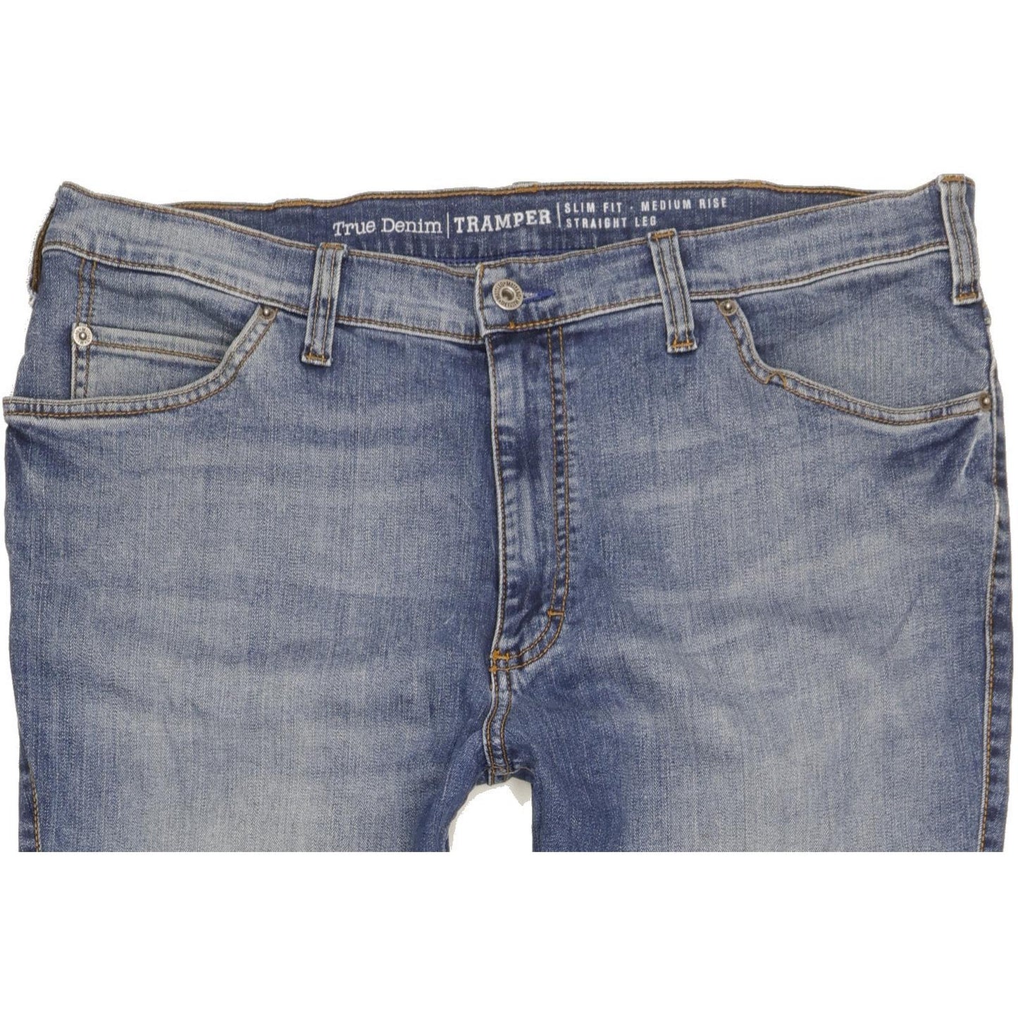Mustang Tramper Men Blue Straight Slim Stretch Jeans W40 L29