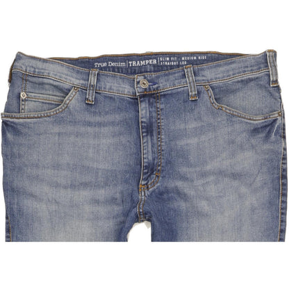 Mustang Tramper Men Blue Straight Slim Stretch Jeans W40 L29