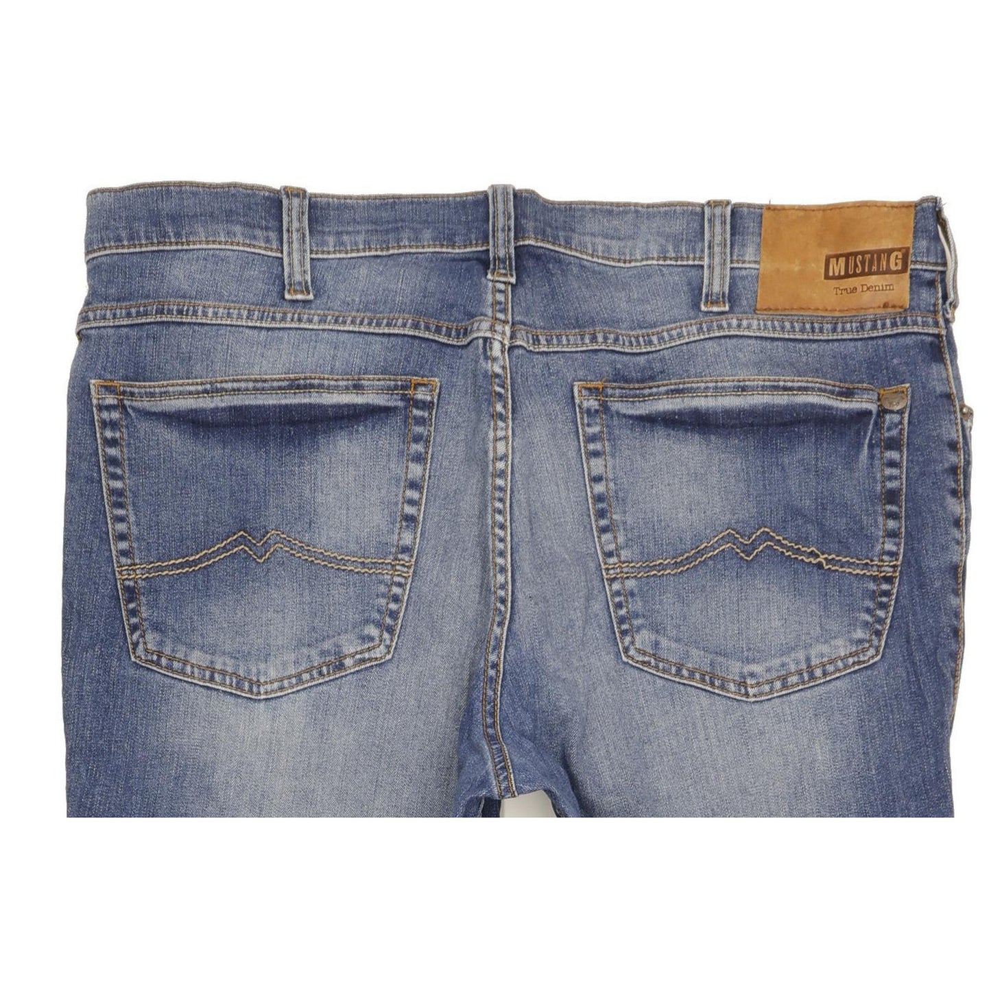Mustang Tramper Men Blue Straight Slim Stretch Jeans W40 L29