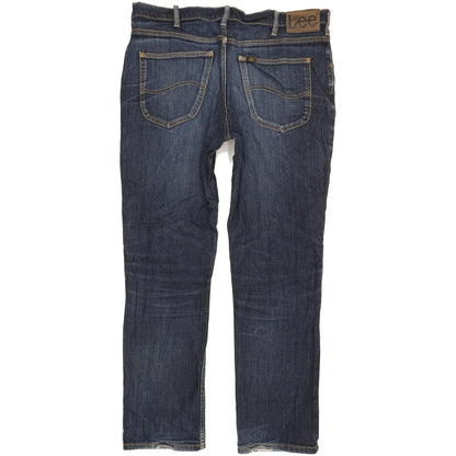 Lee Brooklyn Men Blue Straight Regular Stretch Jeans W38 L31