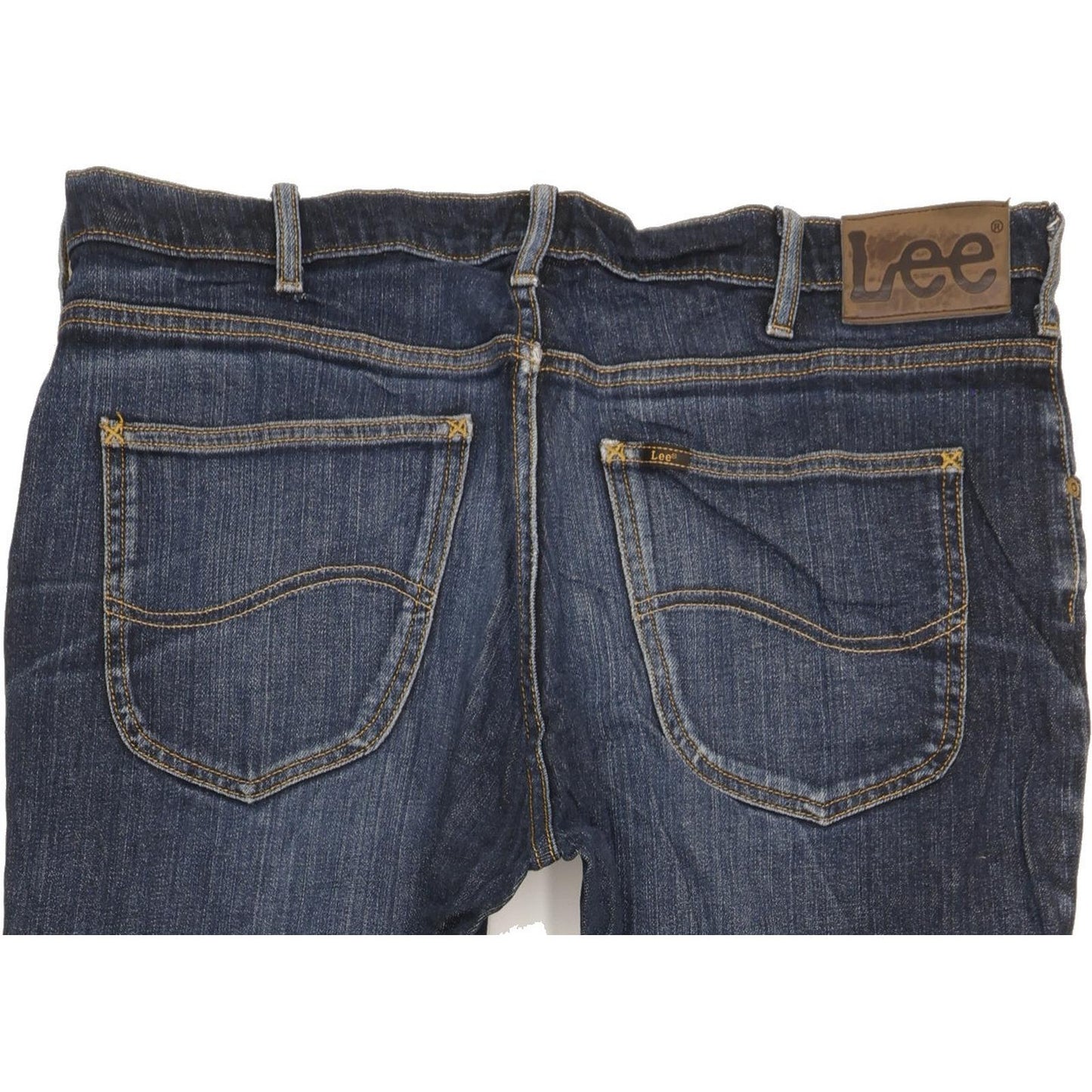 Lee Brooklyn Men Blue Straight Regular Stretch Jeans W38 L31