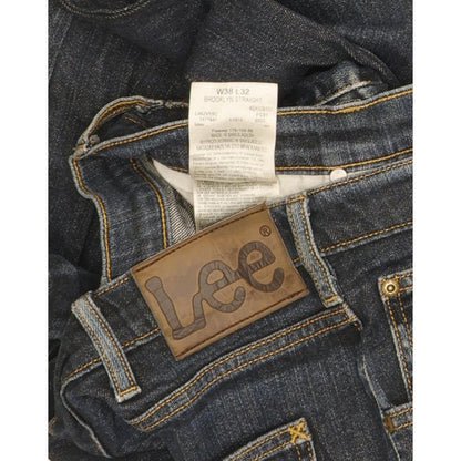 Lee Brooklyn Men Blue Straight Regular Stretch Jeans W38 L31