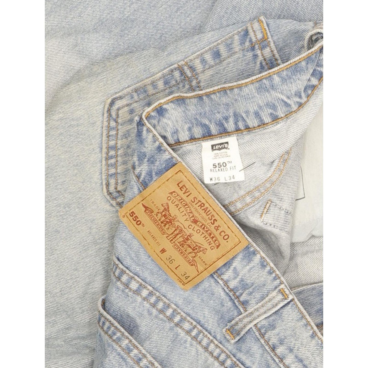 Levi's 550 Made in USA Men Blue Straight Relaxed Jeans W36 L34