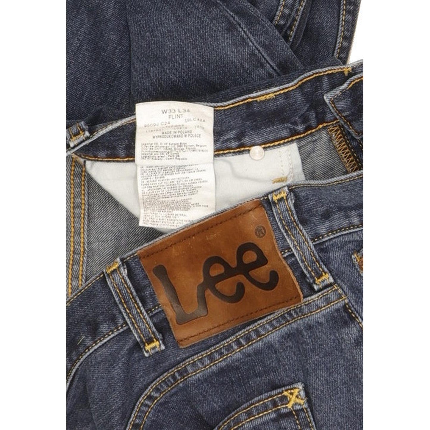 Lee Flint Men Blue Straight Regular Jeans W33 L34