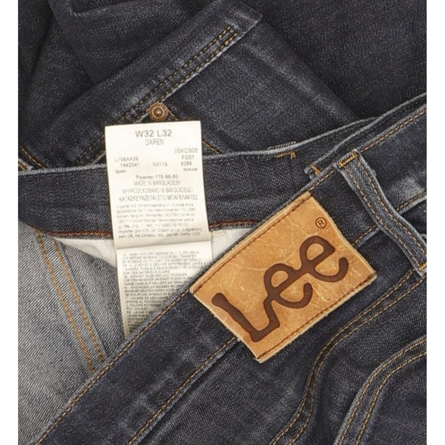 Lee Daren Men Blue Straight Slim Stretch Jeans W32 L31