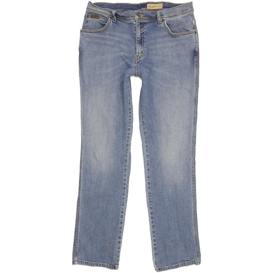 Wrangler Texas Men Blue Straight Regular Stretch Jeans W36 L33