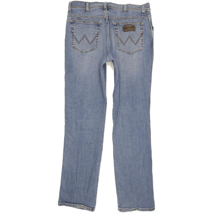 Wrangler Texas Men Blue Straight Regular Stretch Jeans W36 L33
