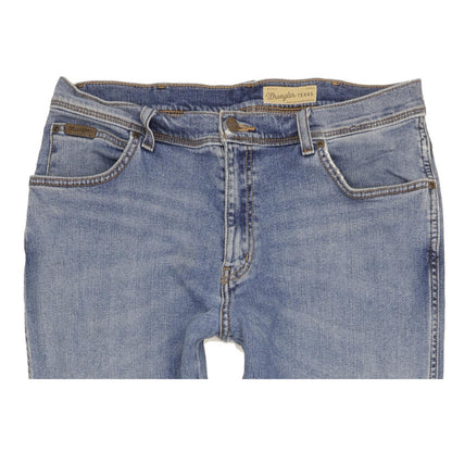 Wrangler Texas Men Blue Straight Regular Stretch Jeans W36 L33