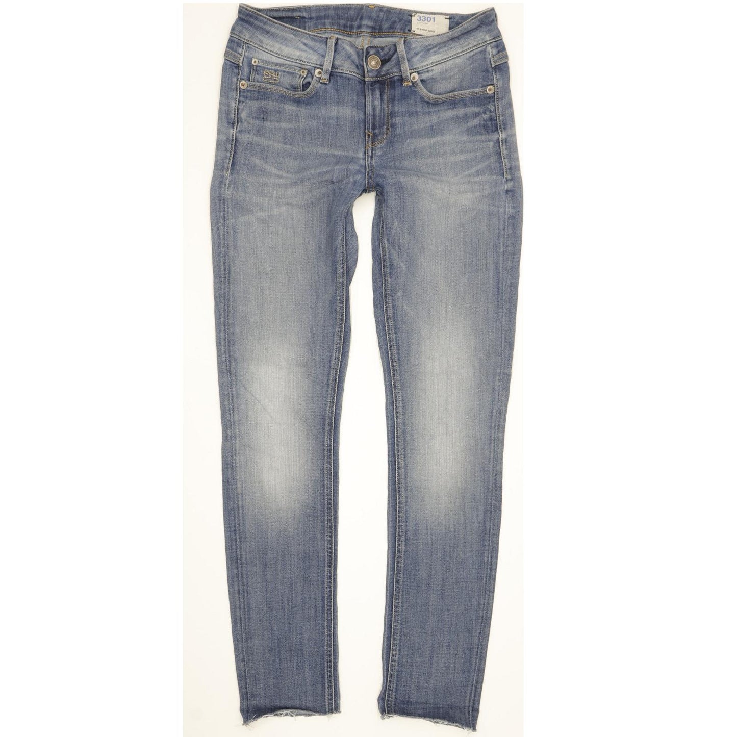 G-Star 3301 Contour Women Blue Skinny Slim Stretch Jeans W26 L28
