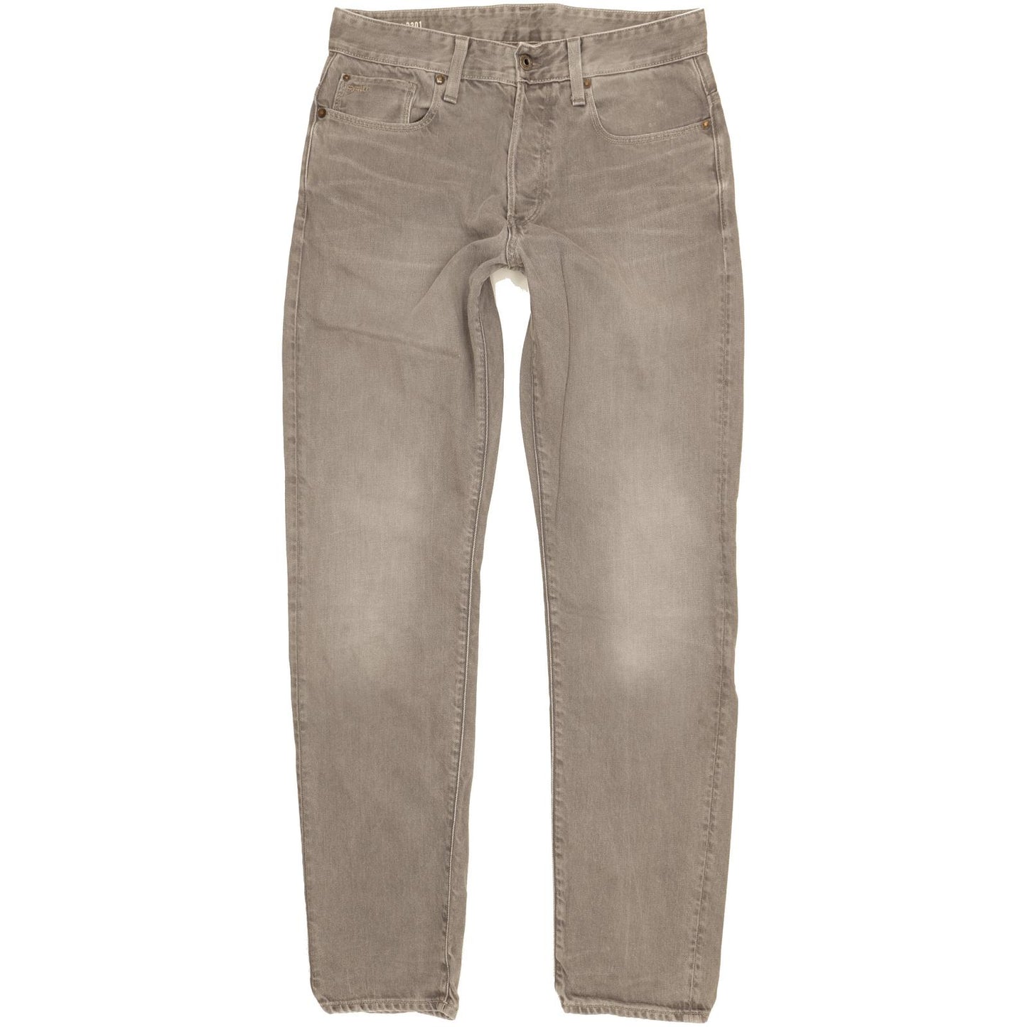 G-Star 3301 Men Grey Tapered Regular Jeans W32 L33