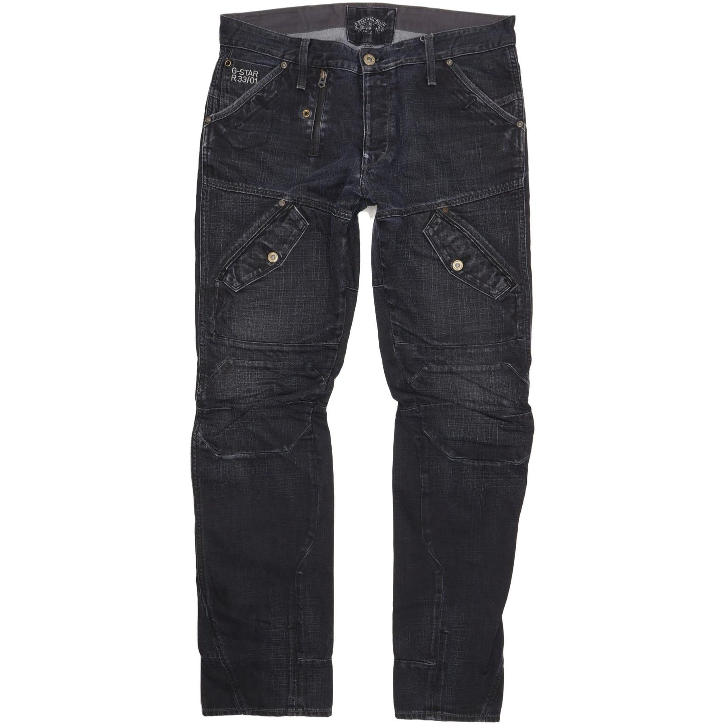 G-Star Men Navy Tapered Regular Jeans W34 L34