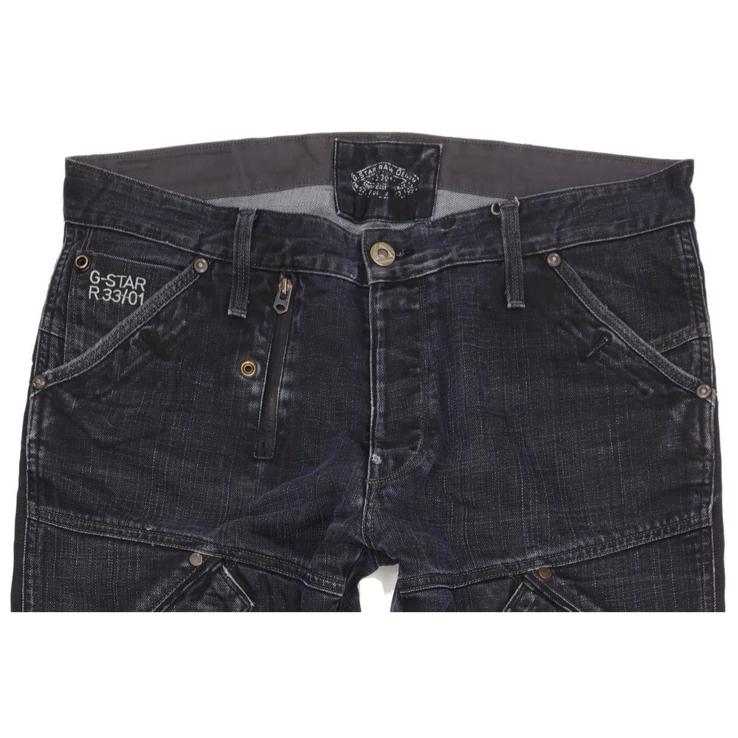 G-Star Men Navy Tapered Regular Jeans W34 L34