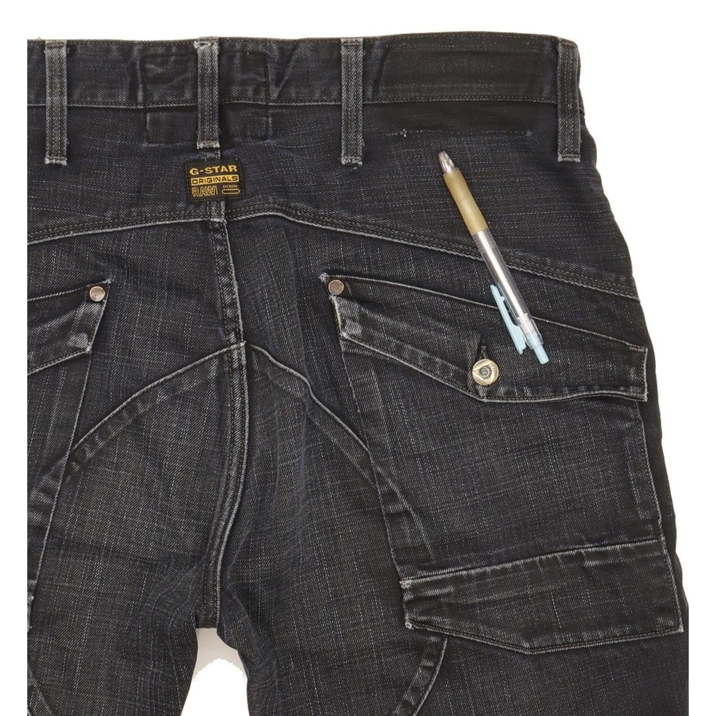 G-Star Men Navy Tapered Regular Jeans W34 L34