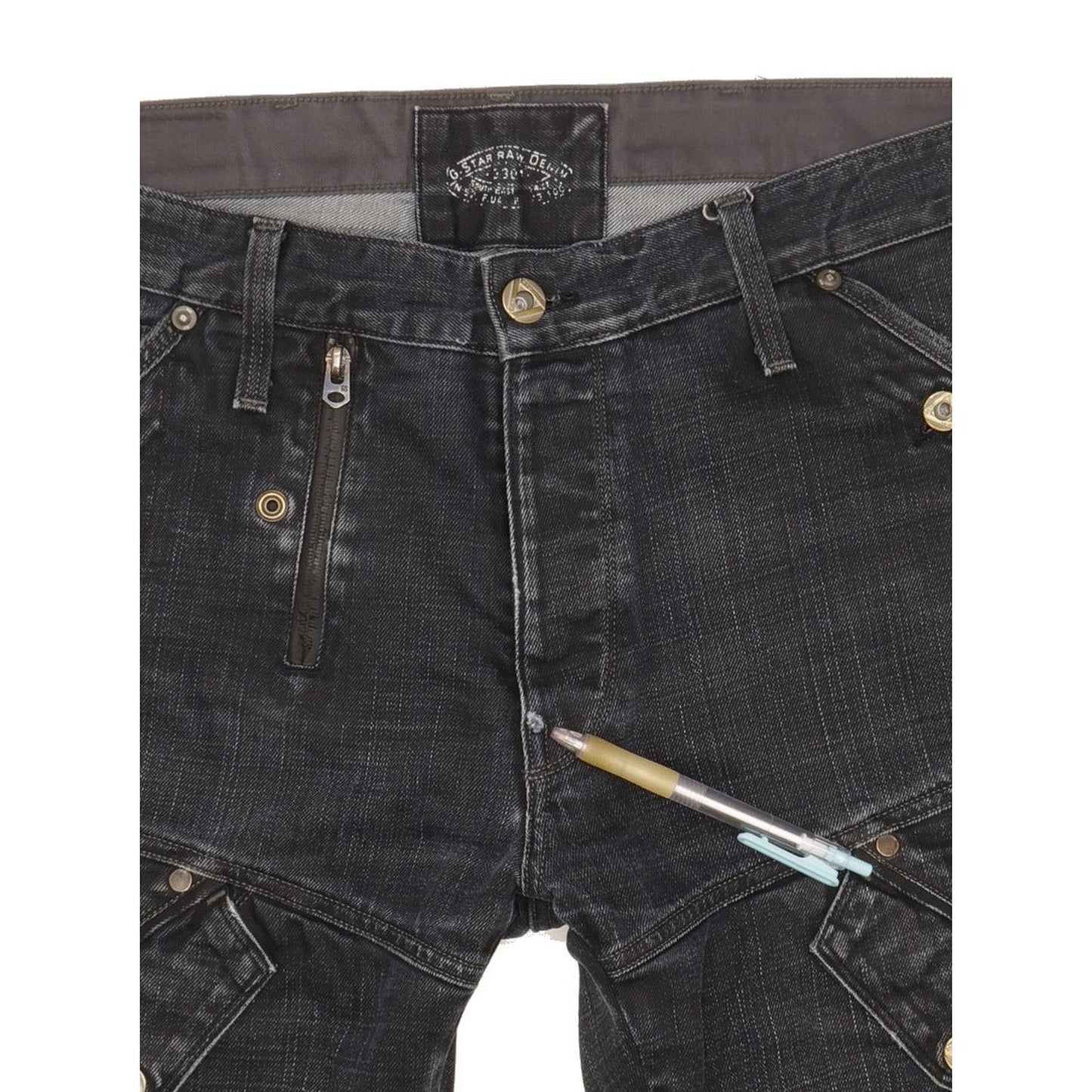 G-Star Men Navy Tapered Regular Jeans W34 L34